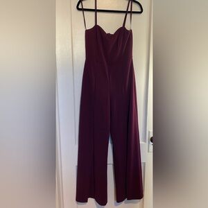 Elegant Burgundy Jumpsuit